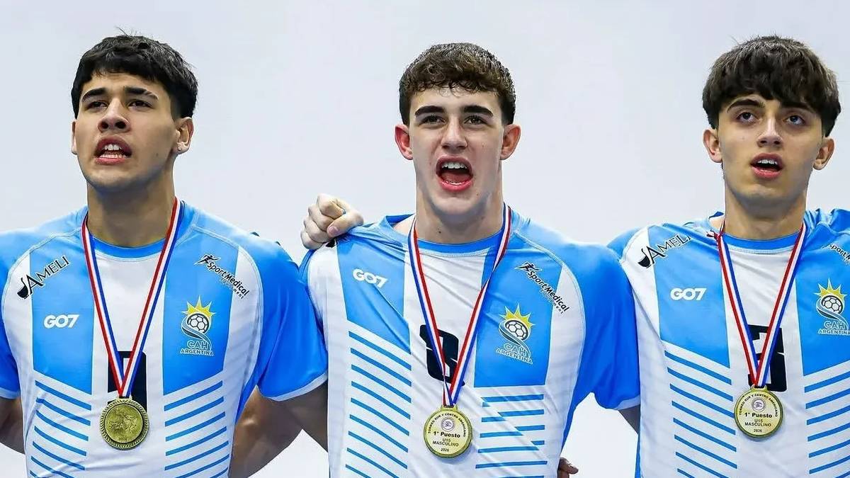 Demian Goñi campeón con la Selección Argentina de handball